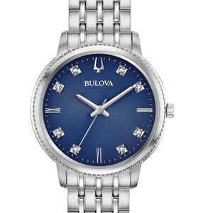 Bulova Women's Diamond Accent Blue Dial Watch